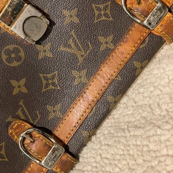Vintage Leather 1970's Louis ? Monogram Doctors Bag Satchel Bag Handbag... Real? - Picture 3 of 9